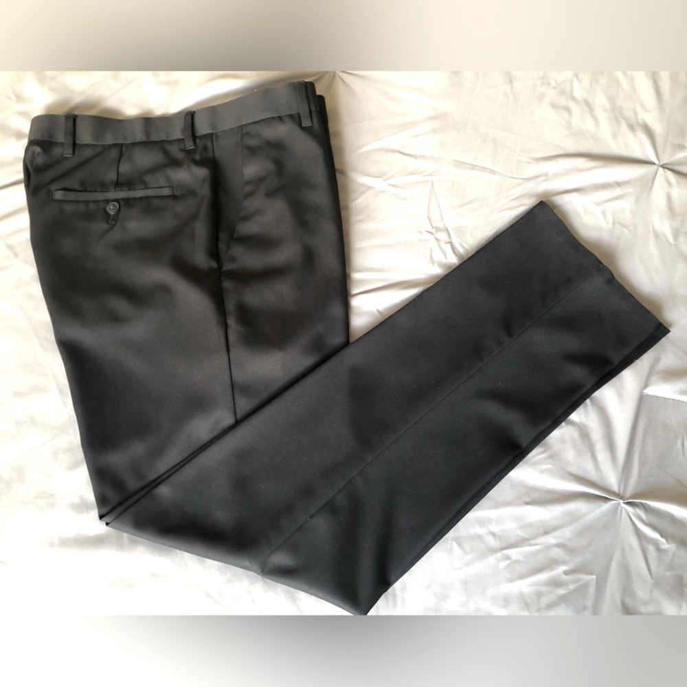 👖 Men Suit Pant Black Perry Ellis